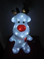 Kerstdecoratie - Rendier met verlichting - 60 Led -Kerstmis, Ophalen of Verzenden, Zo goed als nieuw