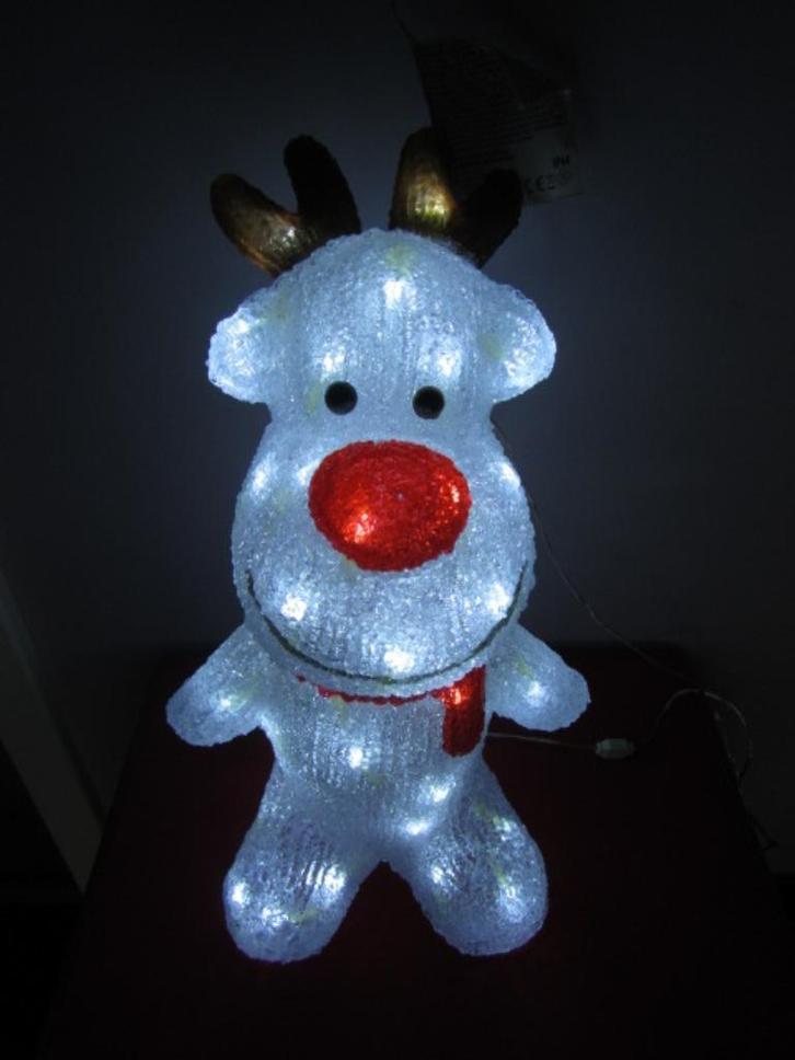Kerstdecoratie - Rendier met verlichting - 60 Led -Kerstmis, Divers, Noël, Comme neuf, Enlèvement ou Envoi