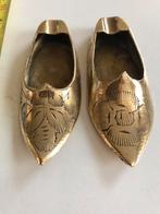 Antieke koperen schoentjes asbak vintage, Ophalen of Verzenden
