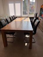 tafel en stoelen, Huis en Inrichting, Ophalen, Gebruikt, 100 tot 150 cm, Eikenhout
