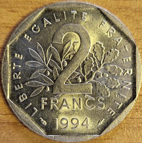 FRANKRIJK 2 frank 1994 F.272/21 Dolfijn KM#942.1 EF, Postzegels en Munten, Munten | Europa | Niet-Euromunten, Losse munt, Frankrijk