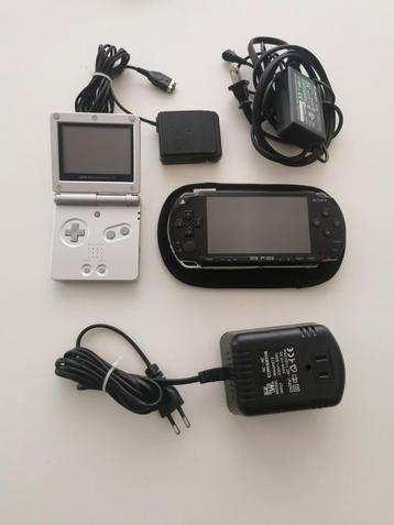 Nintendo Gameboy Advance SP + Sony PSP-1001 (USA Editions)  beschikbaar voor biedingen