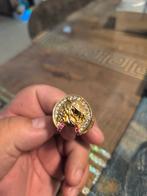 Heren ring goud, Handtassen en Accessoires, Ophalen, 20 of groter, Heer, Zo goed als nieuw