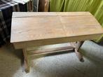 Eiken oude Schoolbank/bureau, Huis en Inrichting, Ophalen, Gebruikt, Bureau