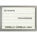 Toyota Corolla 4WD Instructieboekje 1990 #1 Nederlands, Enlèvement ou Envoi