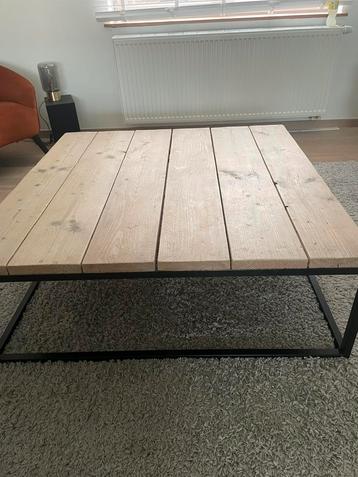 Industriele look steigerhout salontafel, Huis en Inrichting, Tafels | Salontafels, Ophalen