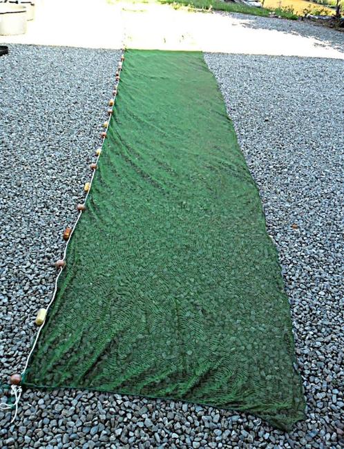 Visvisnet +/- 9,75 m x 1,20 m x 1,20 m 4 mm maaswijdte, Tuin en Terras, Vijver-toebehoren, Zo goed als nieuw, Vijvernet, Ophalen of Verzenden