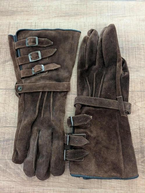 Gants en daim Kandor pour JDR ou costume médiéval, Kleding | Heren, Mutsen, Sjaals en Handschoenen, Zo goed als nieuw, Handschoenen