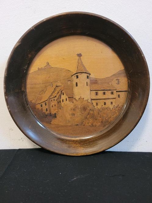 Marqueterie Aufderbruck Saint Hippolyte Alsace Vintage, Antiek en Kunst, Curiosa en Brocante, Ophalen of Verzenden