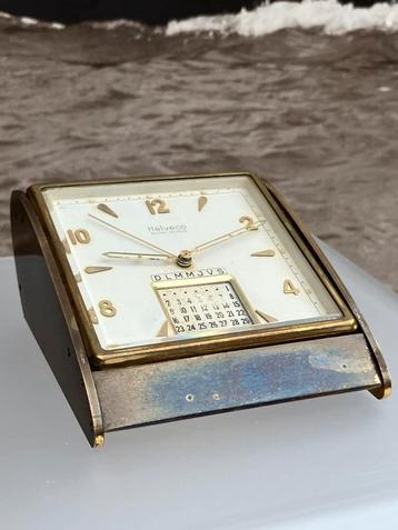 Vintage bureauwekker Helveco Zwitserland, 7 jewels beschikbaar voor biedingen