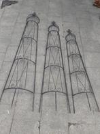 SUPERBE SET DE TROIS GRIMPE PLANTES EN FER FORGE, Enlèvement