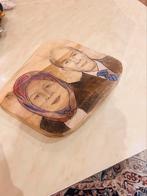 Portrait on wood, Antiek en Kunst, Ophalen