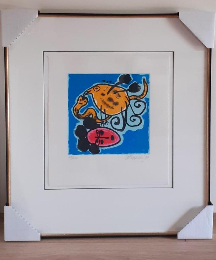Corneille, 'Vrouw, vogel, slang', Antiek en Kunst, Kunst | Litho's en Zeefdrukken, Ophalen of Verzenden