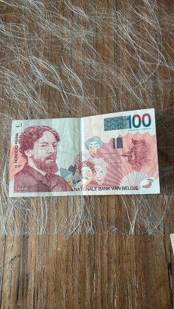 Briefje van 100 Belgische franken beschikbaar voor biedingen