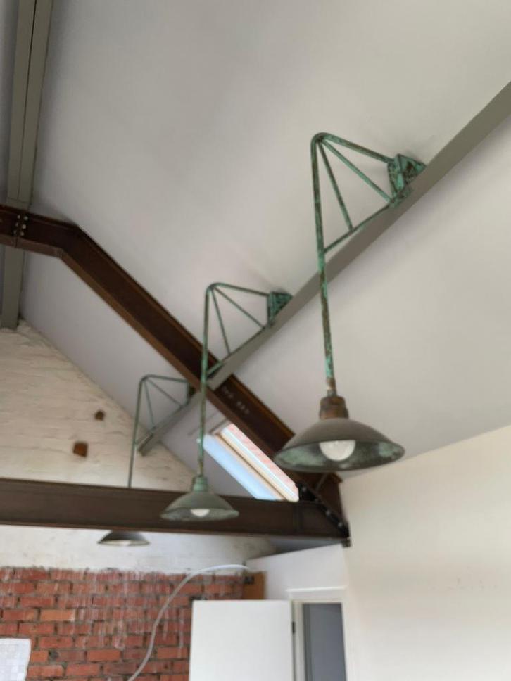 Industriële hanglampen – Uniek vintage design, Huis en Inrichting, Lampen | Hanglampen, Zo goed als nieuw, Ophalen