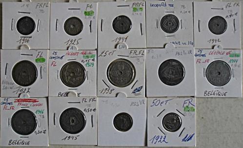 Munteenheid: restanten van de collectie: 14 verschillende mu, Postzegels en Munten, Munten | België, Losse munt, Metaal, Verzenden