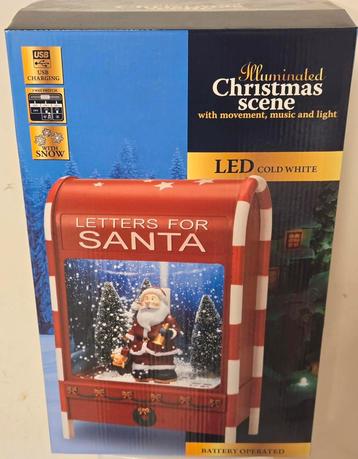 kerst postbus met licht, sneeuw, muziek beschikbaar voor biedingen