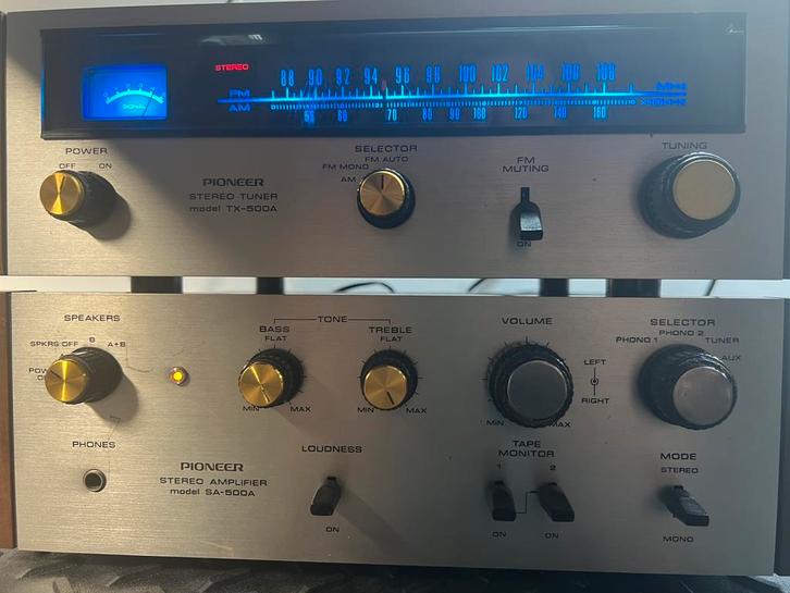 Pioneer SA-500A - TX-500A, Audio, Tv en Foto, Versterkers en Ontvangers, Gebruikt, Stereo, Minder dan 60 watt, Pioneer, Ophalen of Verzenden