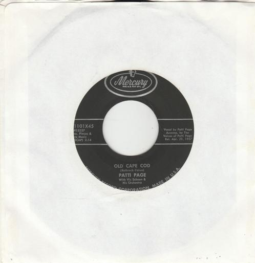45T: Patti Page: Old Cape Cod    Pop, Cd's en Dvd's, Vinyl Singles, Gebruikt, Single, Pop, 7 inch, Ophalen of Verzenden
