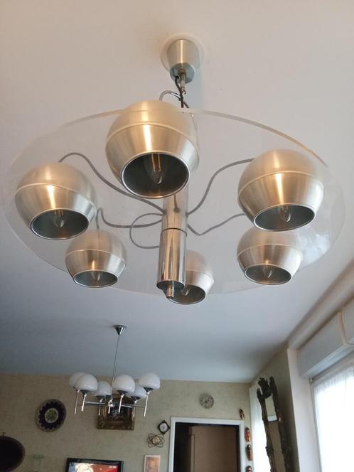lustre raak Eyeball, Huis en Inrichting, Lampen | Hanglampen, Gebruikt, 50 tot 75 cm, Kunststof, Metaal, Ophalen