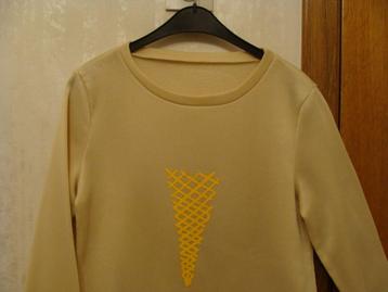 Pull, weat jaune paille, taille M, neuf,
