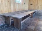 Houten tuinbanken lengte 3,3 m, zitting 39 cm, hoogte 46 cm, Ophalen, Zo goed als nieuw, Hout