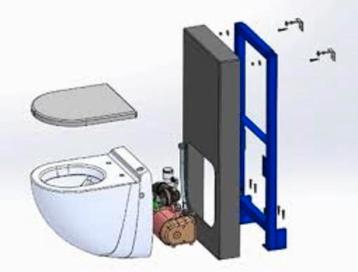 Nieuw & compleet broyeur toilet inclusief wc bril & vermaler beschikbaar voor biedingen