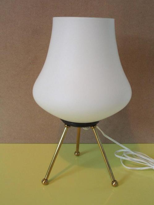 Vintage tafellamp jaren 50/60 Tripod Mid Century, Huis en Inrichting, Lampen | Tafellampen, Zo goed als nieuw, Minder dan 50 cm