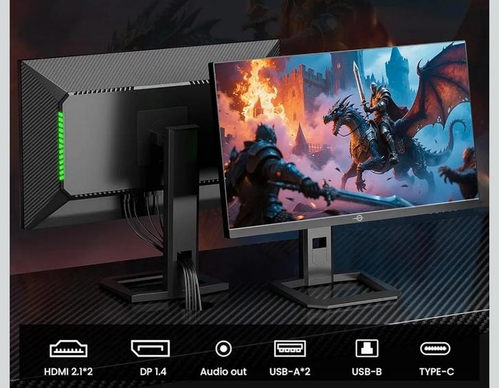 Gaming Monitor 4K, Computers en Software, Monitoren, Nieuw, 201 Hz of meer, DisplayPort, HDMI, USB-C, Gaming, Ingebouwde speakers