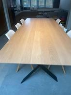 Eettafel met houten blad, Huis en Inrichting, Tafels | Eettafels, Ophalen, Gebruikt, 100 tot 150 cm, 200 cm of meer