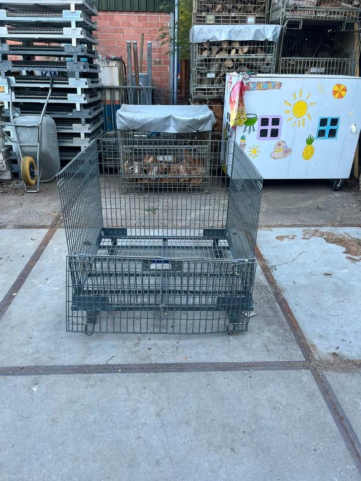 Draadmand gaaskrat bijv voor opslag van haardhout opvouwbaar, Zakelijke goederen, Kantoor en Winkelinrichting | Magazijn, Stelling en Opslag