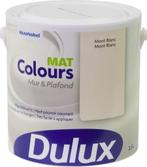 verf dulux wit mat mont blanc muur en plafond 2.5 L x 2, Ophalen of Verzenden, Nieuw, Wit, Verf