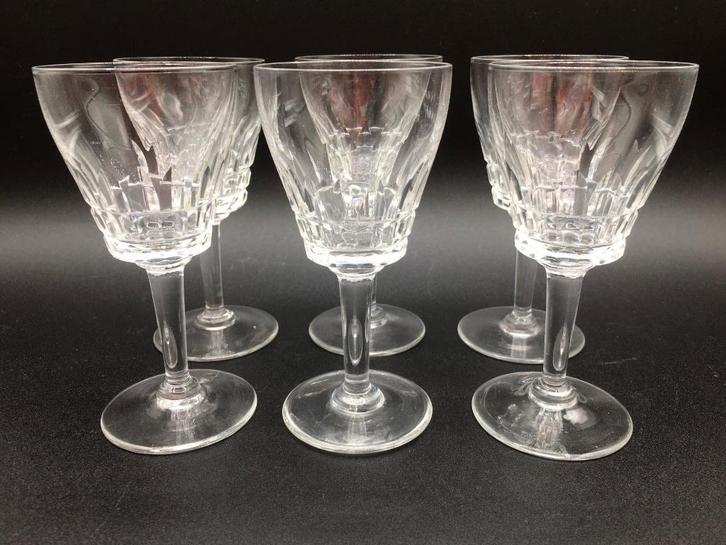 Val Saint Lambert - Mery - 6 glazen, Antiquités & Art, Antiquités | Verre & Cristal, Enlèvement