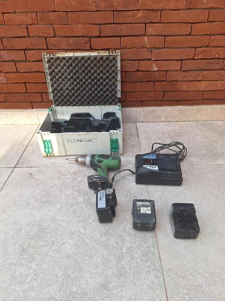 HITACHI ACCUSCHROEFMACHINE / BOORMACHINE – €75, Doe-het-zelf en Bouw, Gereedschap | Overige machines, Gebruikt, Ophalen
