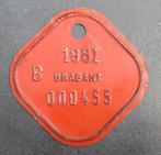 Plaque vélomoteur Brabant 1981, Fietsen en Brommers, Brommeronderdelen | Snorfietsen, Verzenden, Gebruikt, Overige typen, Overige merken