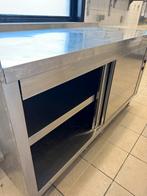 Horeca inox bordenverwarmer kast met inox werkblad, Zakelijke goederen, Horeca | Meubilair en Inrichting, Ophalen, Gebruikt, Meubilair