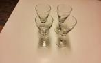 Vintage 4 wijnglazen kristal, Antiek en Kunst, Antiek | Glaswerk en Kristal, Ophalen