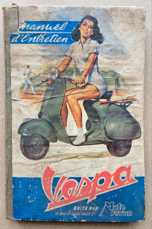 Manuel d'entretien Vespa 1952 Moto Revue, Collections, Marques & Objets publicitaires, Utilisé, Enlèvement ou Envoi