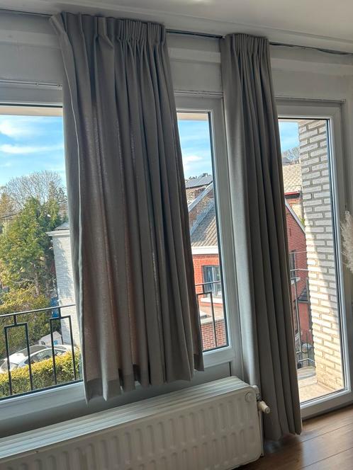 4 Rideaux a ruflette occultant sur mesure, Huis en Inrichting, Stoffering | Gordijnen en Lamellen, Zo goed als nieuw, Ophalen of Verzenden