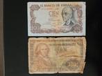 2x 100 pesetas Spanje set, Postzegels en Munten, Ophalen of Verzenden, Overige landen, Setje
