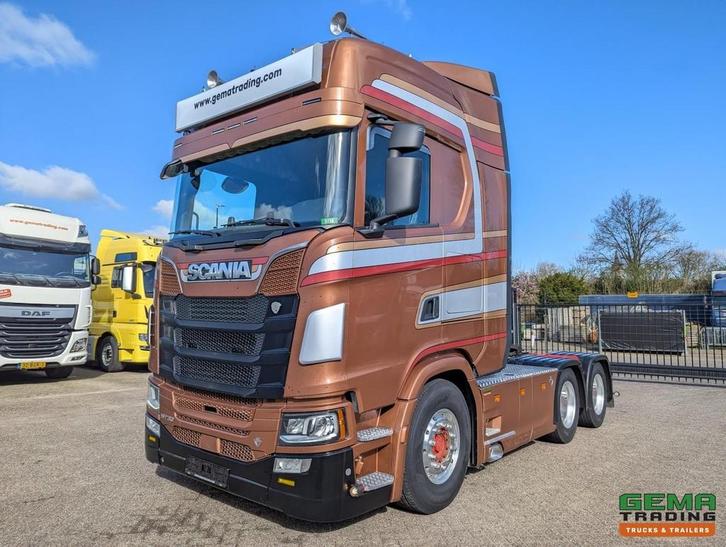 Scania S730 6x4 Topline Euro6 - V8 - Retarder - Costum Inter, Auto's, Vrachtwagens, ABS, Climate control, Cruise Control, Electronic Stability Program (ESP)