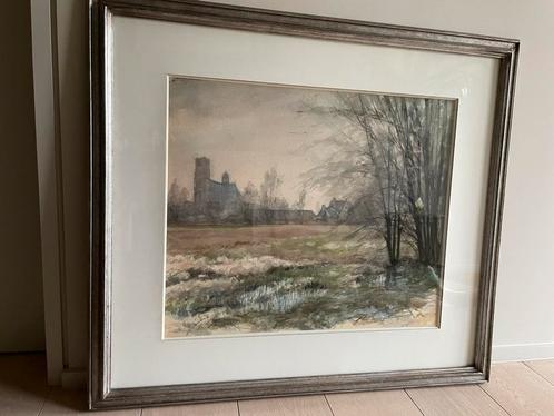 Aquarel Grimbergen van J.Batenburg, Antiek en Kunst, Kunst | Overige Kunst, Ophalen