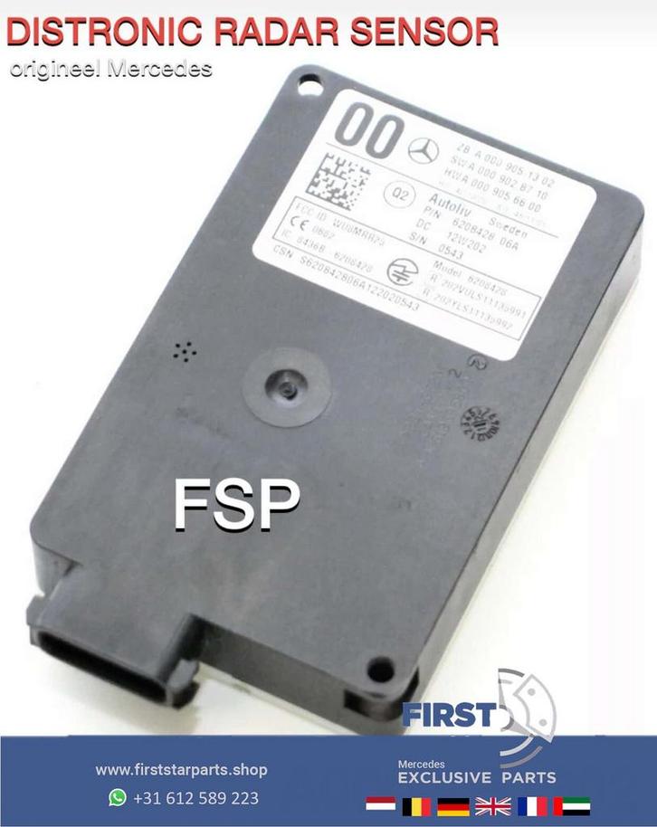A0009051302 Afstandradar Distronic Mercedes Radar sensor A B, Auto-onderdelen, Elektronica en Kabels, Mercedes-Benz, Gebruikt