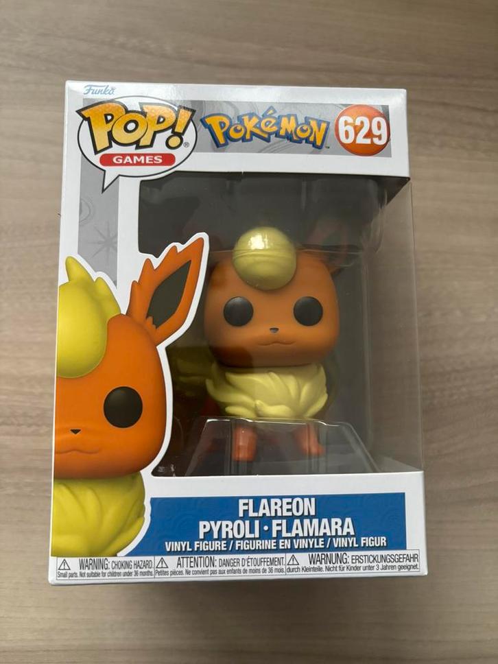 Flareon #629 Pokemon Funko Pop fire, Verzamelen, Poppetjes en Figuurtjes, Ophalen of Verzenden