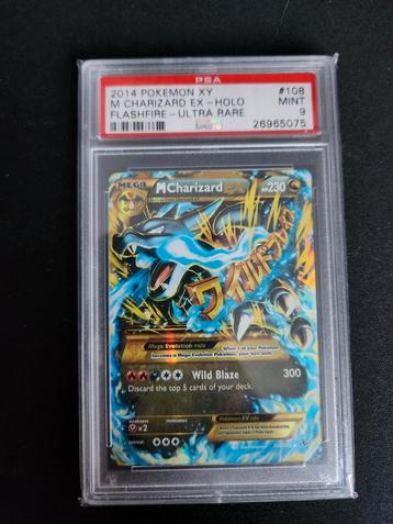 PSA9 2014 xy M Charizard EX Ultra Rare, Enlèvement, Comme neuf