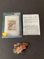 Patroon voor een kaartje + restjes DMC draad, Hobby en Vrije tijd, Borduren en Borduurmachines, Ophalen of Verzenden, Zo goed als nieuw