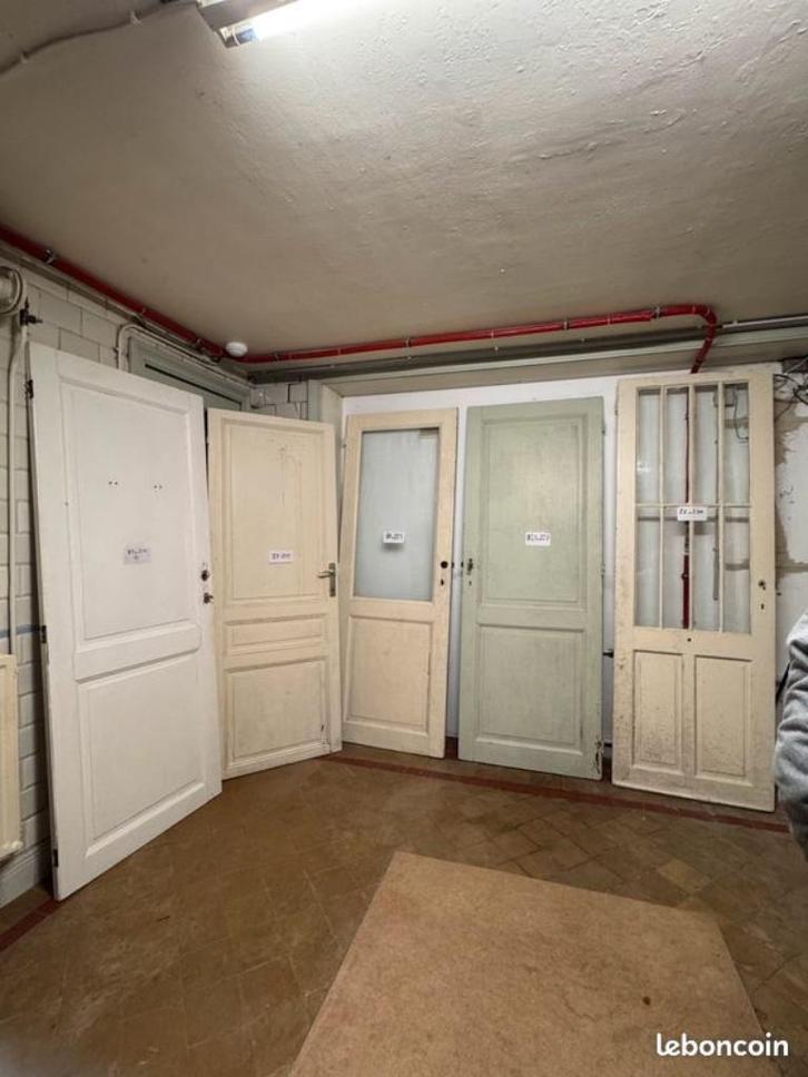 Antieke massief houten deuren, Doe-het-zelf en Bouw, Raamkozijnen en Schuifdeuren, Gebruikt, Overige typen, Hout, 225 cm of meer