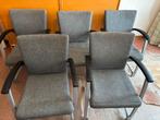 Set van 5 stoelen in retro-industriële stijl - Goede staat, Ophalen, Gebruikt, Metaal, Grijs