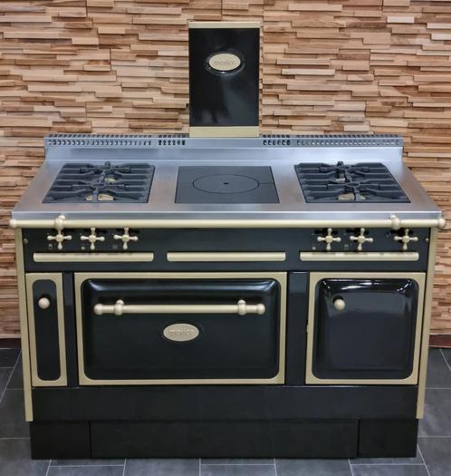 🔥Luxe Fornuis Morice 130 cm Mokka + Messing 5 pits GASOVEN, Elektronische apparatuur, Fornuizen, Zo goed als nieuw, Vrijstaand