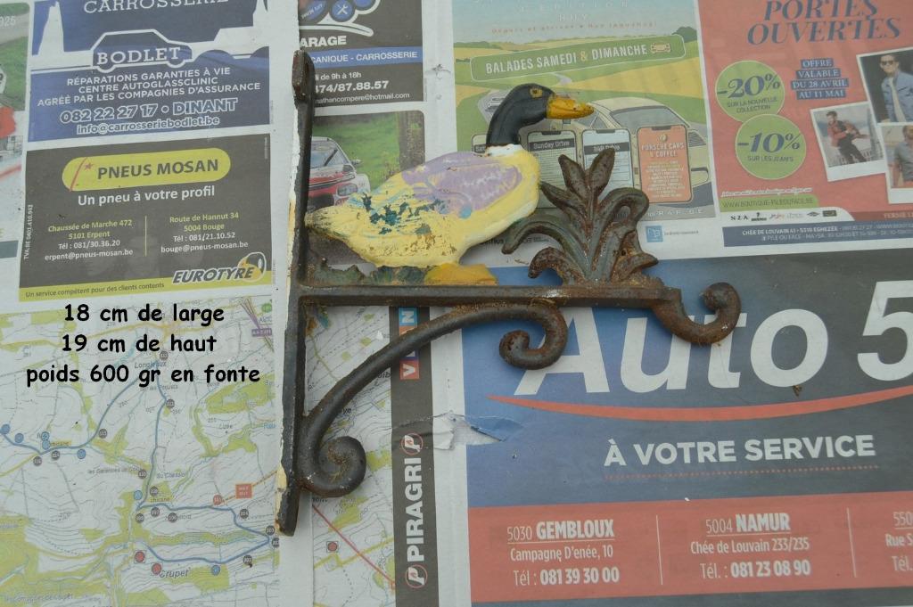 suspension murale en fer forgé  avec crochet 18 cm  ( canard, Jardin & Terrasse, Enlèvement ou Envoi, Utilisé